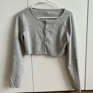 Aritzia Sunday Best Izzy Cardigan Light Gray Size M